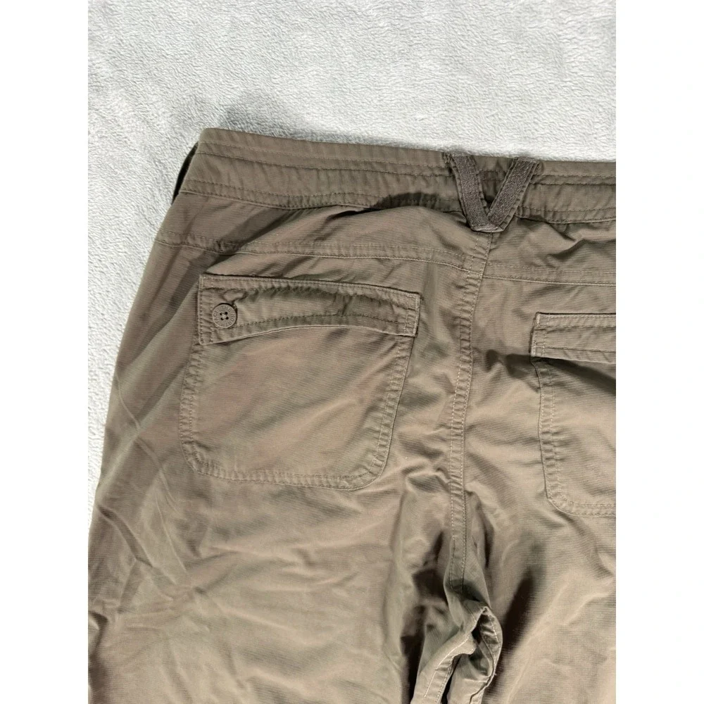 The North Face Pants Womens 4 Green Nylon Roll Up Convertible Hiking Outdoor